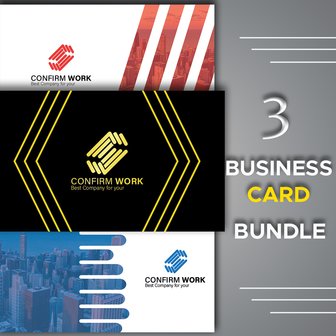 3 BUSINESS CARD BUNDLE cover image.