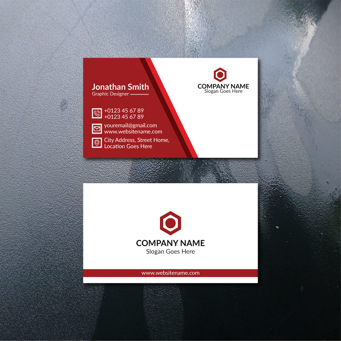 Creative Business Card Template preview image.