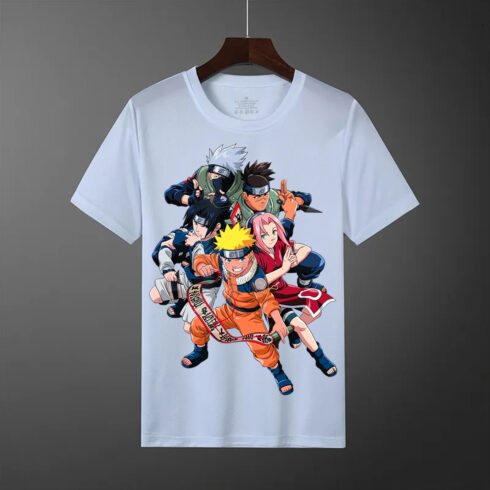 Naruto Anime character logo white T-shirts cover image.