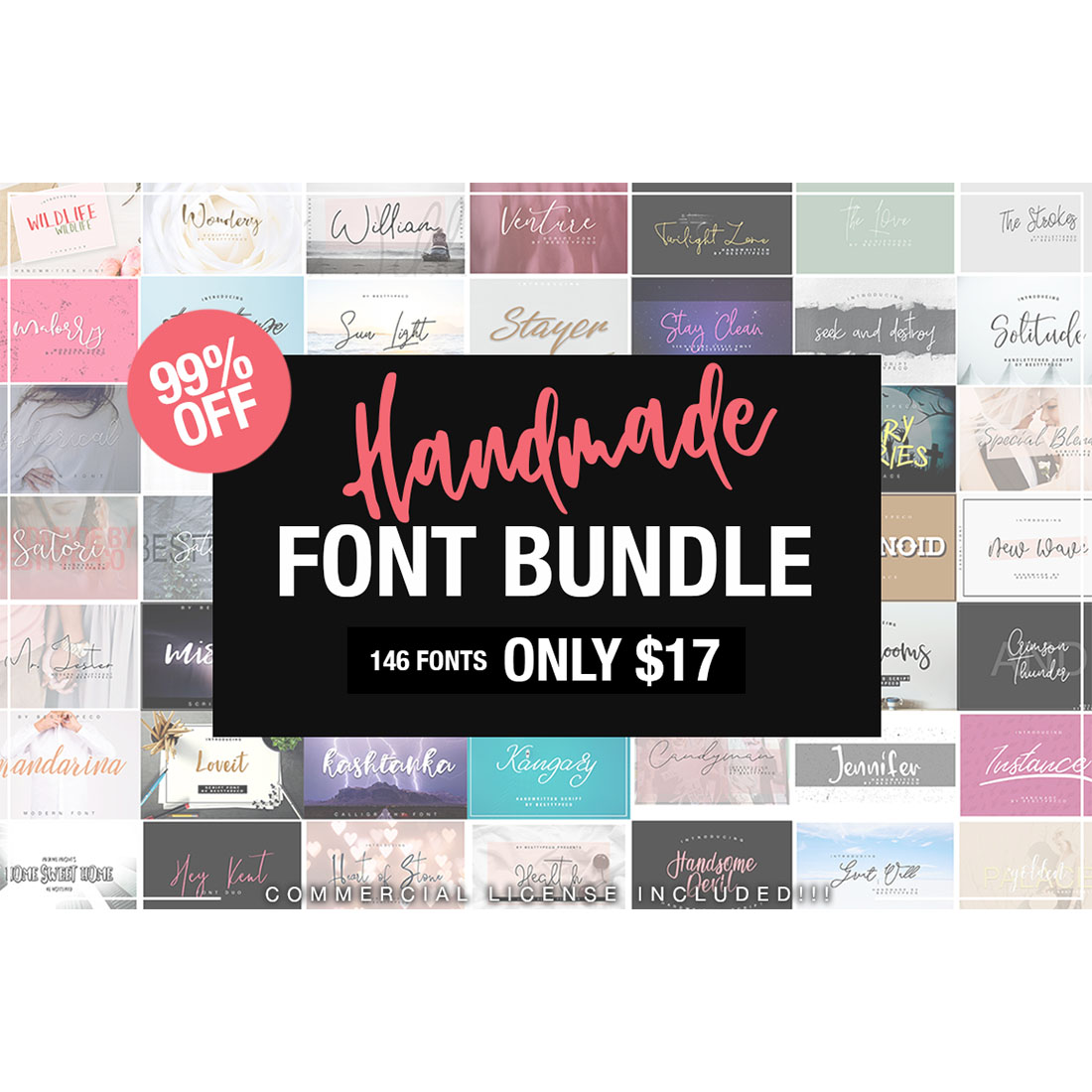Font Bundles 146in1 SuperSALE preview image.