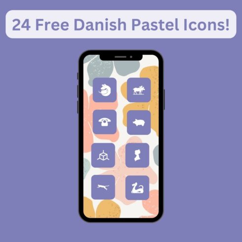 24 Free Danish Pastel Icons cover image.