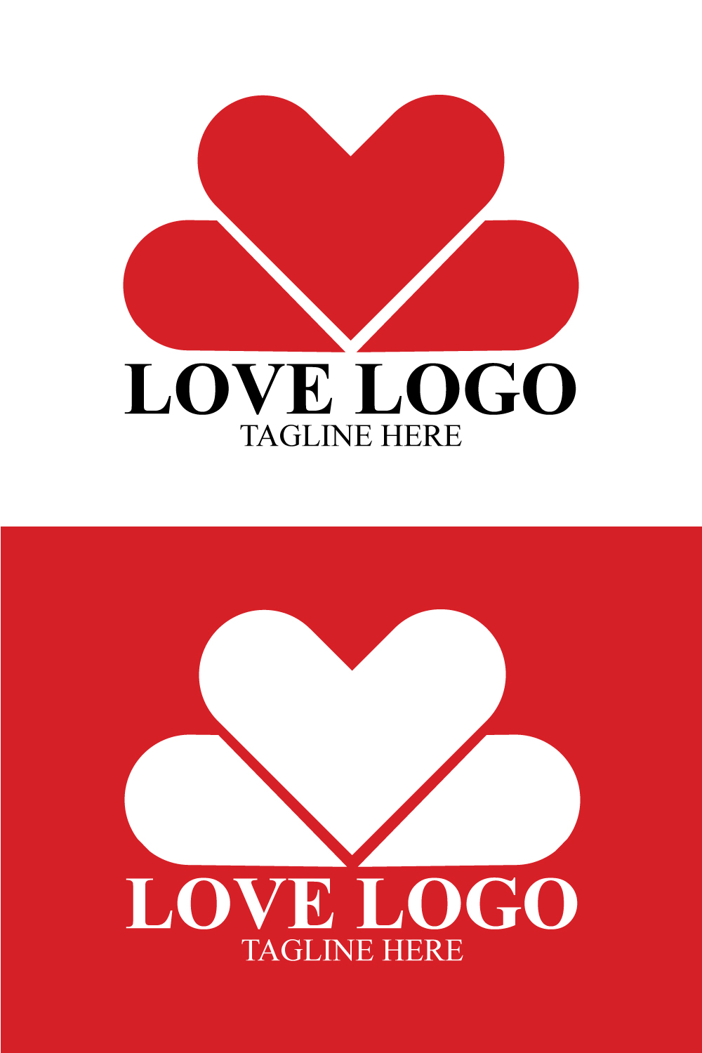 2 Professional logo design bundles pinterest preview image.