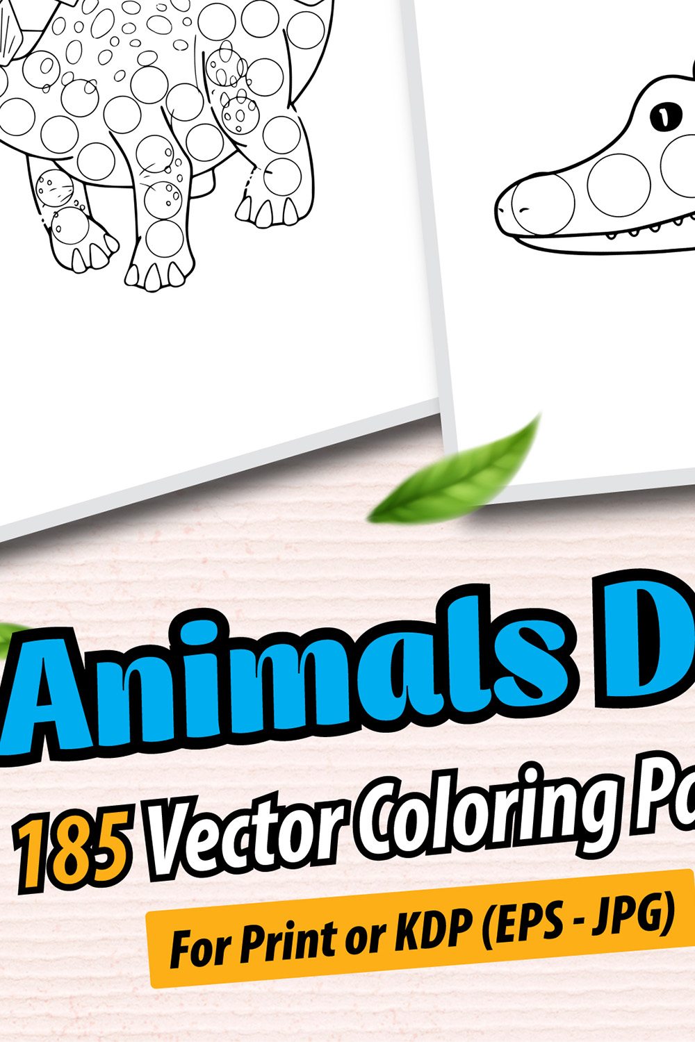 185 Vector Animals Dot Coloring Pages pinterest preview image.