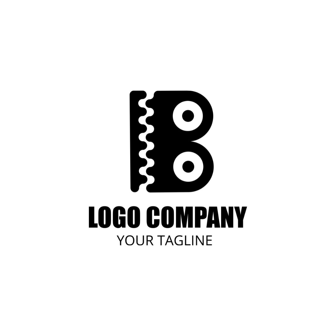 B letter logo design vector template preview image.
