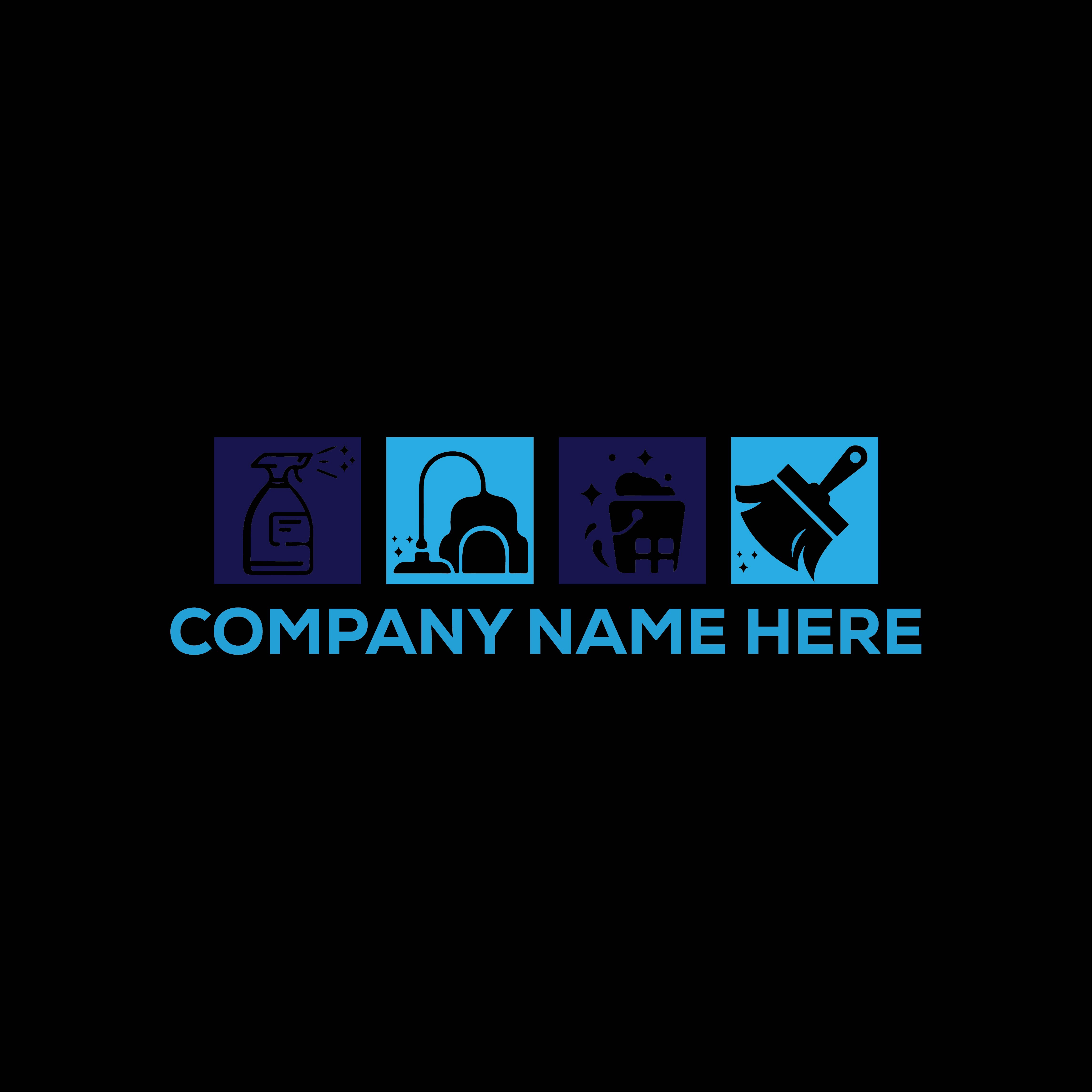 House Cleaning Logo or Icon Design Vector Image Template preview image.