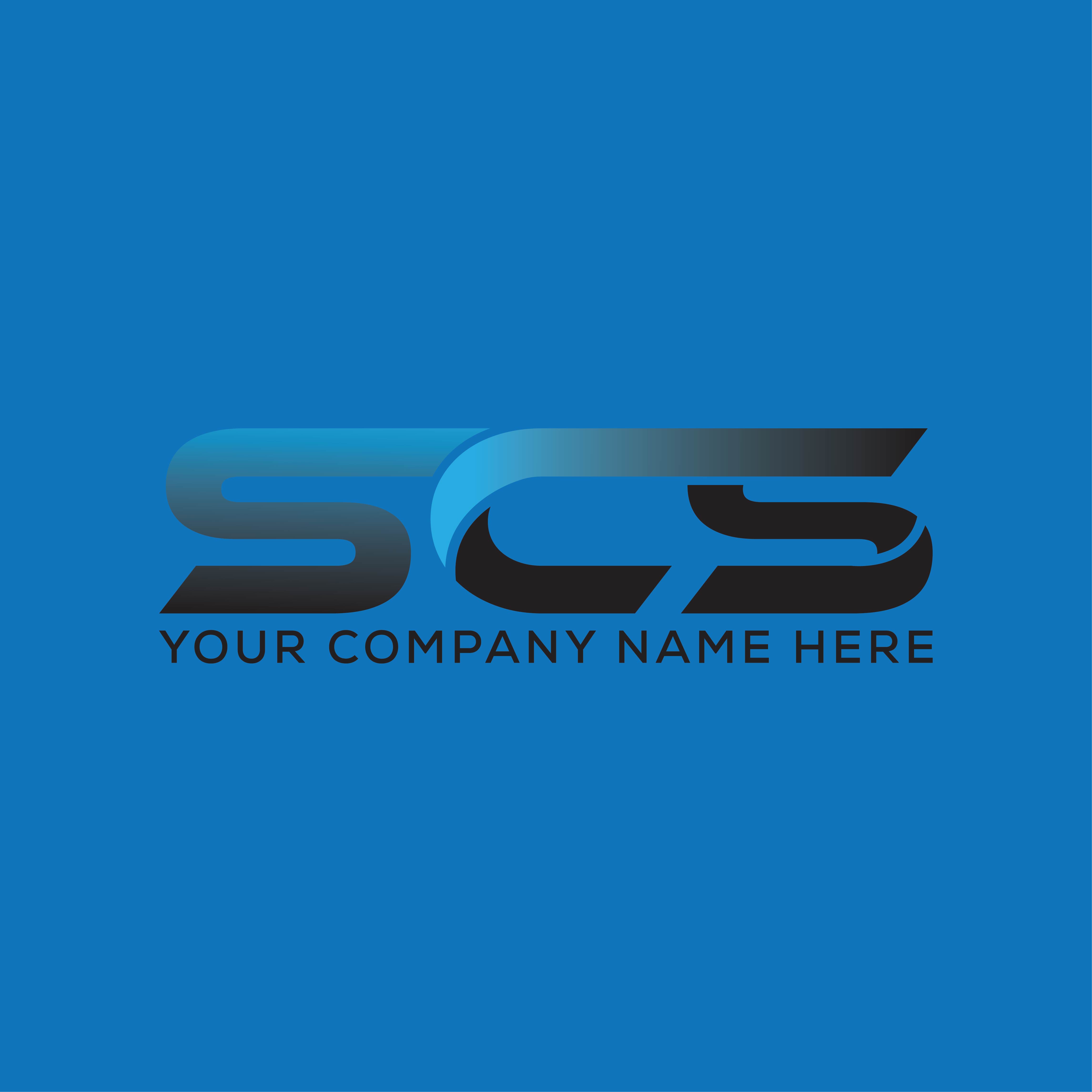 Letter SCS Logo or Icon Design Vector Image Template preview image.