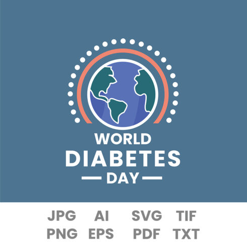 World diabetes day template cover image.