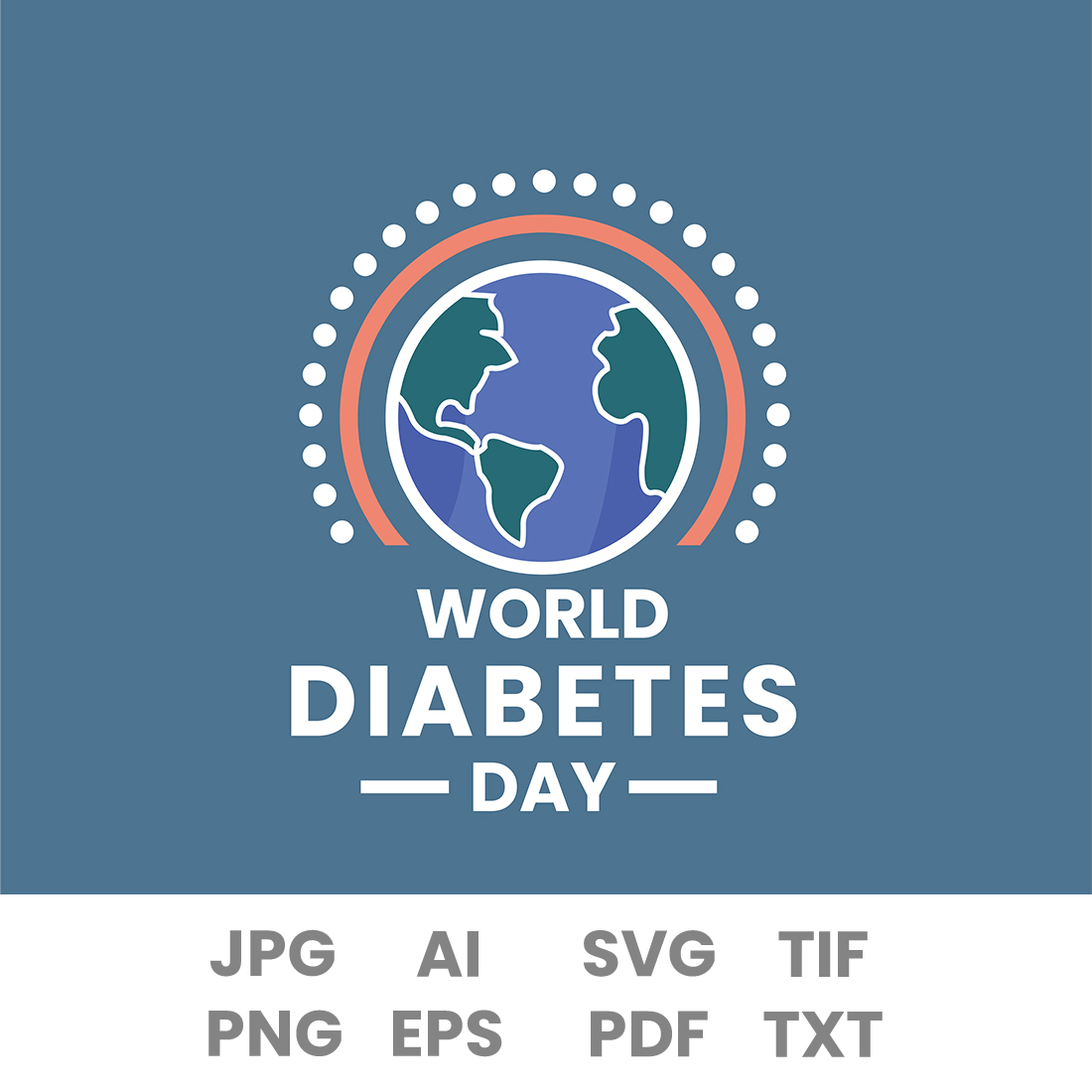 World diabetes day template cover image.