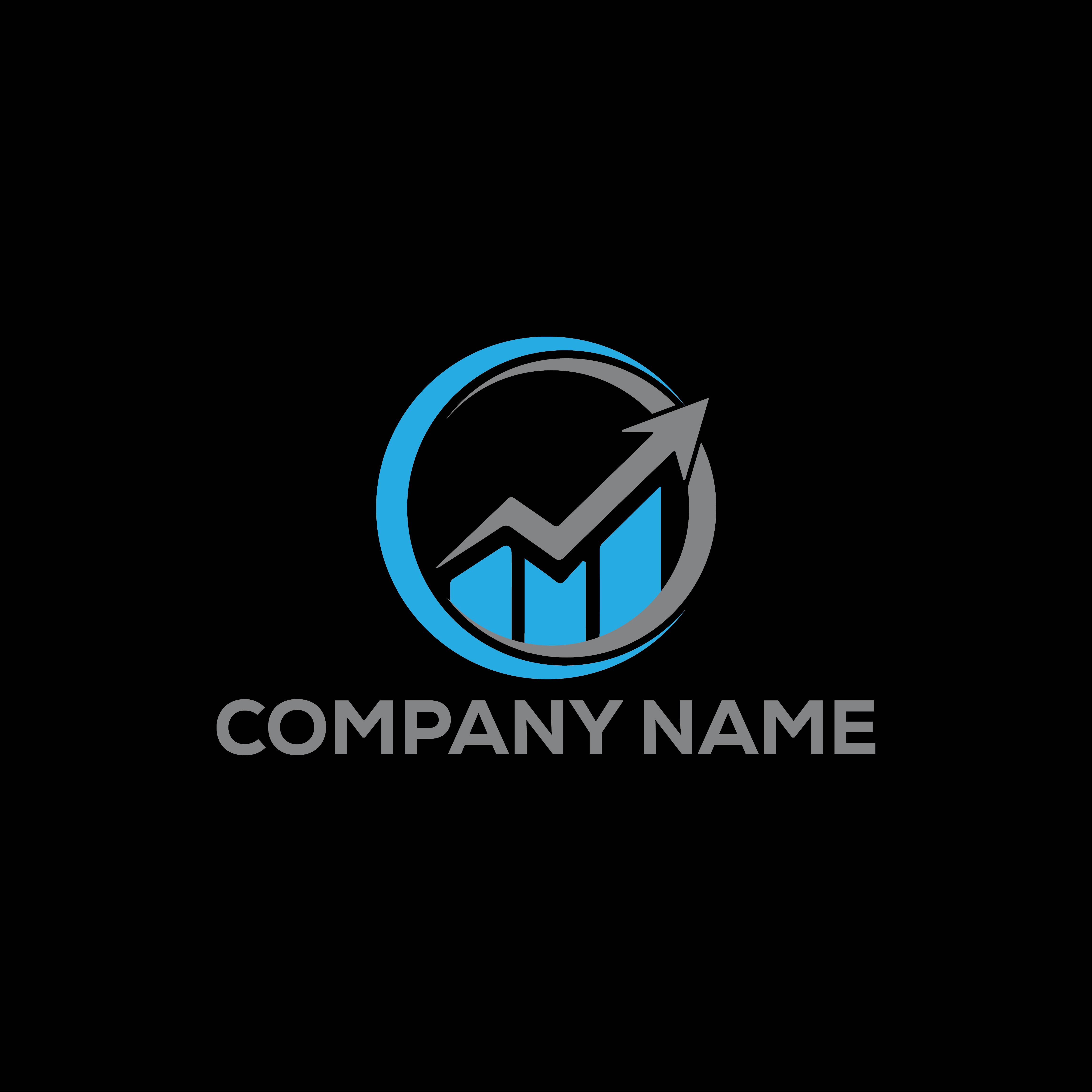 Financial Logo or Icon Design Vector Image Template preview image.