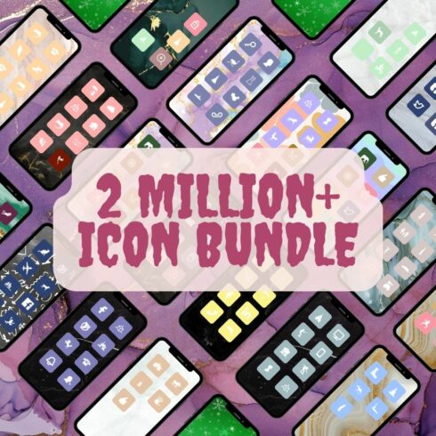 2 Million Icon Bundle - Largest Icon Bundle on Masterbundles! cover image.