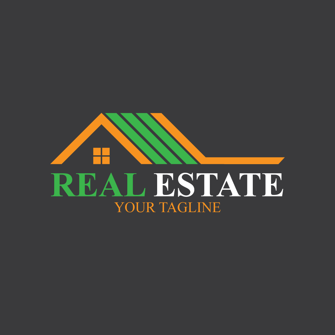 Professional real estate logo design preview image.