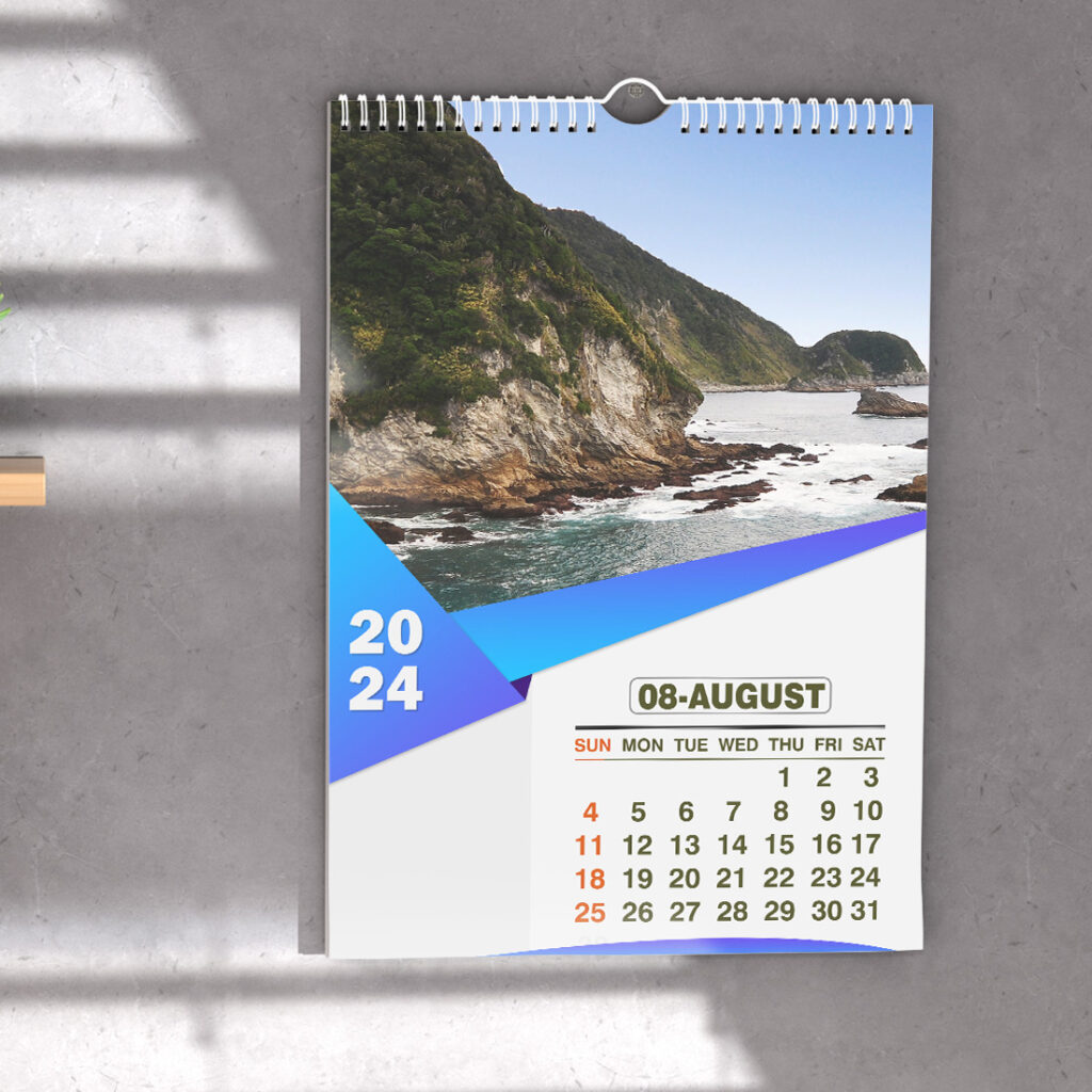 2024 Printable Jpeg Psd Wall Calendar 12 Page Pack - MasterBundles