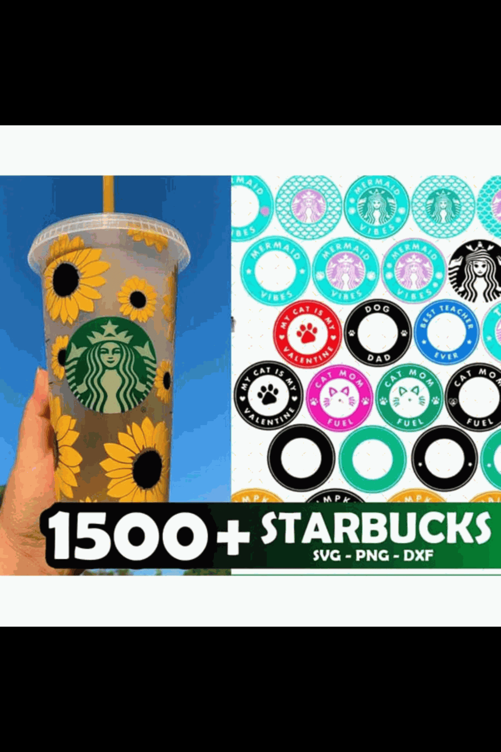 1500 Starbucks SVG, Original Starbucks Logo, Starbucks Symbol, Starbucks Logo PNG, Starbucks Logo SVG, Starbucks Cup SVG pinterest preview image.