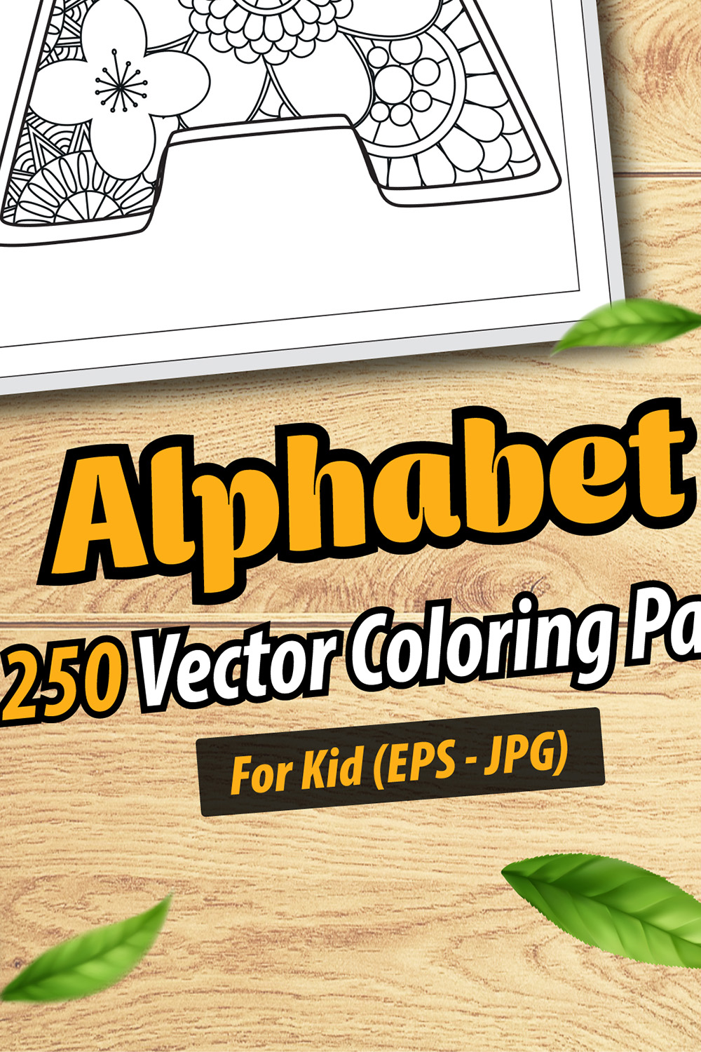 250 Vector Alphabet Coloring Pages pinterest preview image.