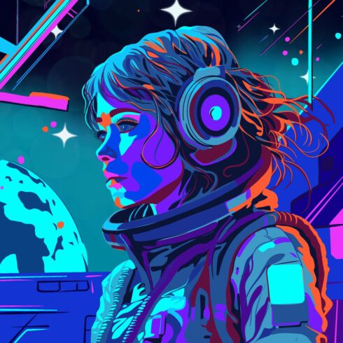 космическая девушка cover image.