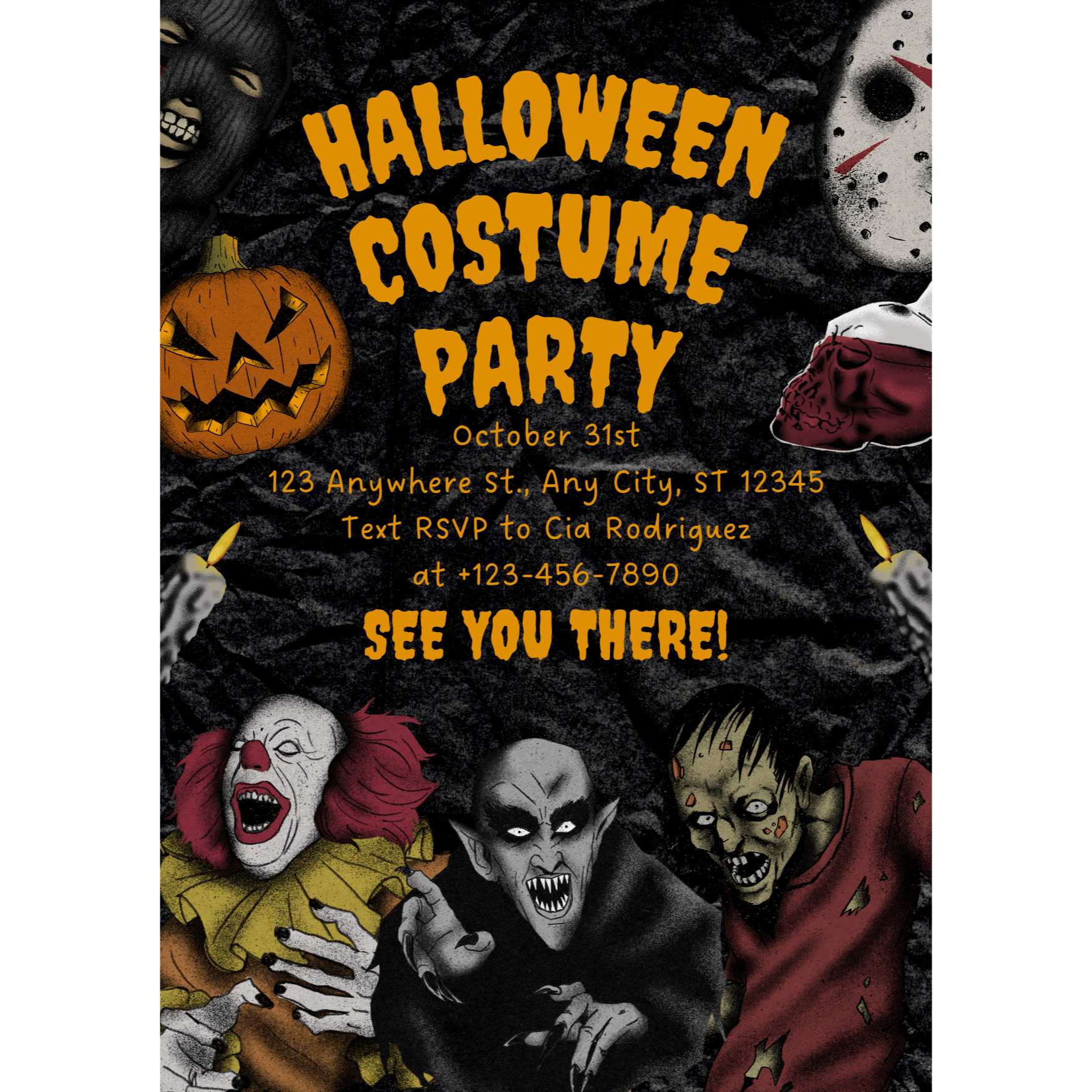 Halloween flyers Bundle pinterest preview image.