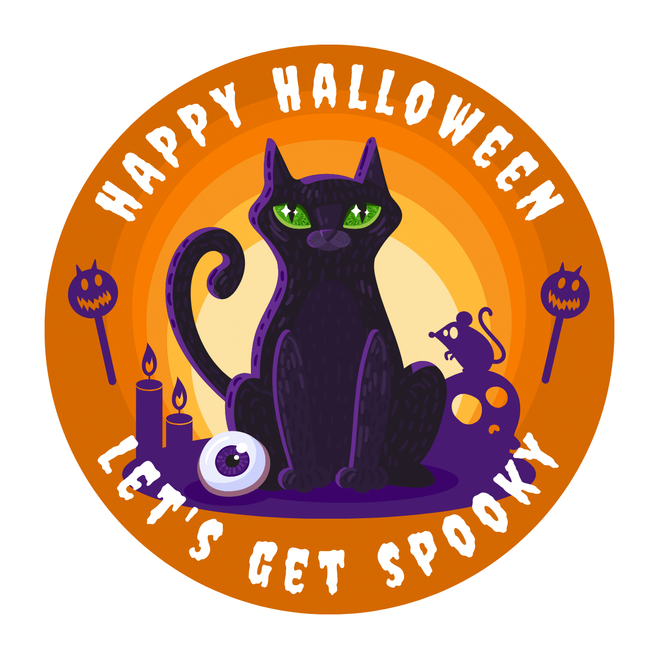 Halloween 2023 Stickers Pack pinterest preview image.