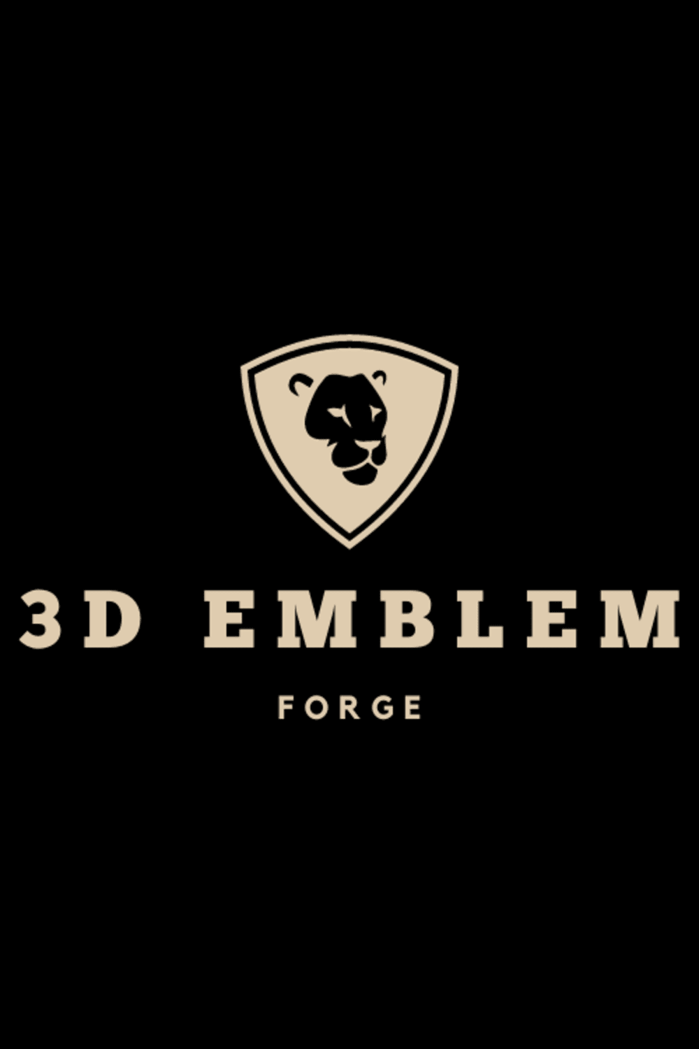 3D EMBLEM FORGE LOGO DESIGN pinterest preview image.