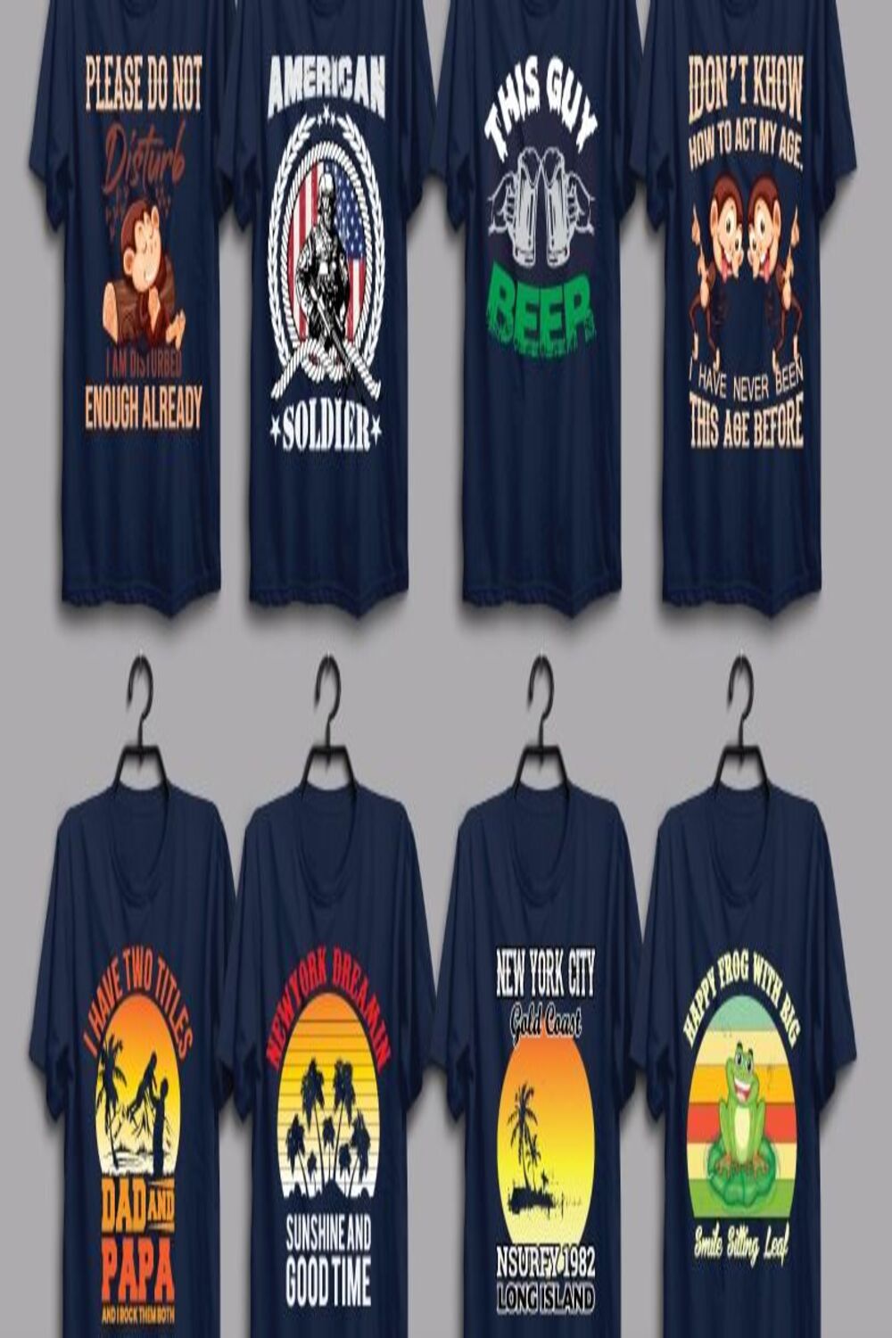 6 T-SHIRT DESIGNS IN $7 pinterest preview image.