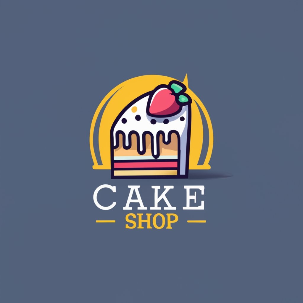 a modern cake shop with cake logo style modern a 581