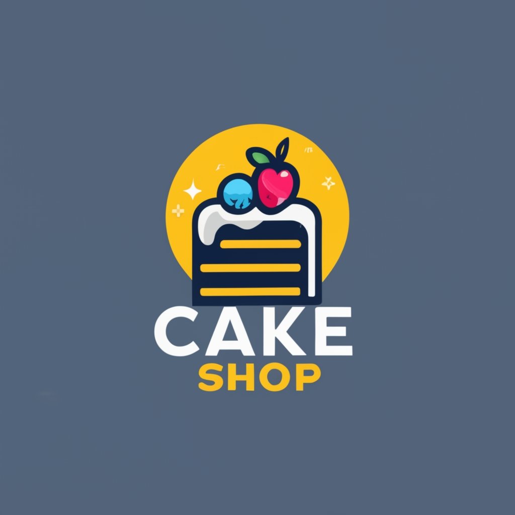 a modern cake shop with cake logo style modern a 7 734