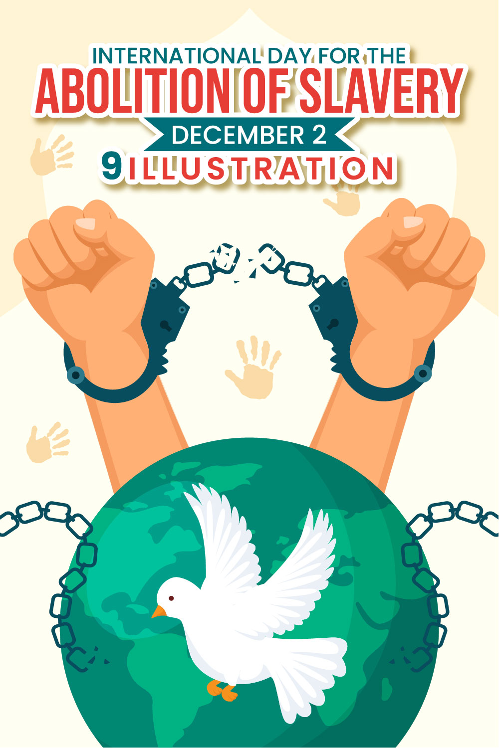9 Day for the Abolition of Slavery Illustration pinterest preview image.