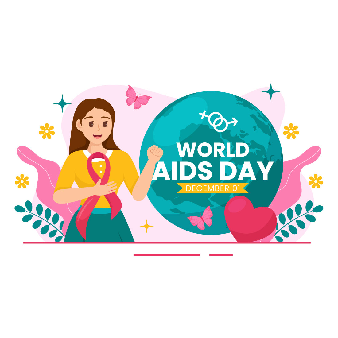 14 World Aids Day Illustration preview image.