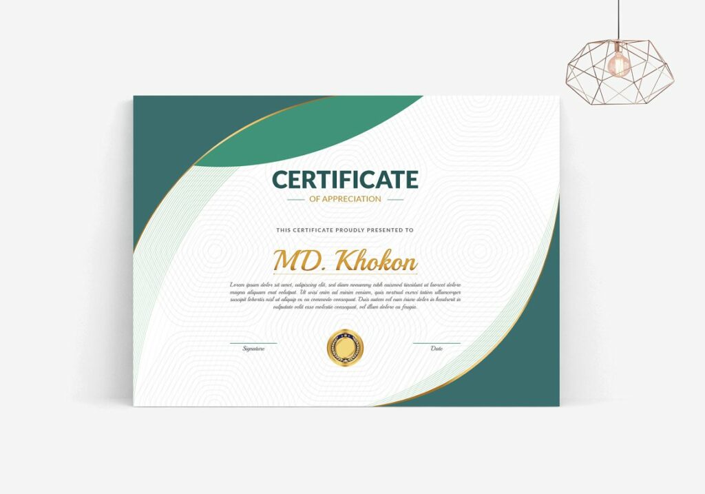 Modern abstract certificate template - MasterBundles