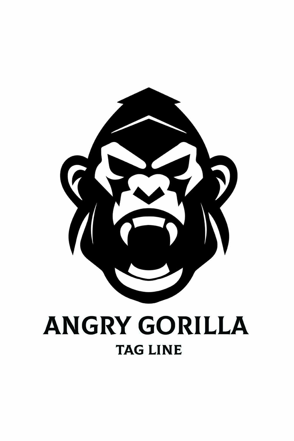 Angry Gorilla Logo pinterest preview image.