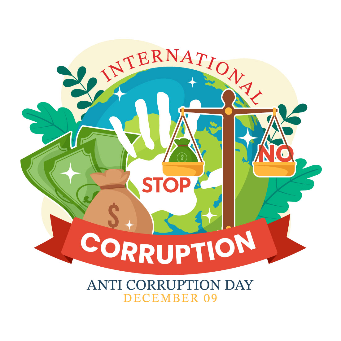 14 Anti Corruption Day Illustration preview image.