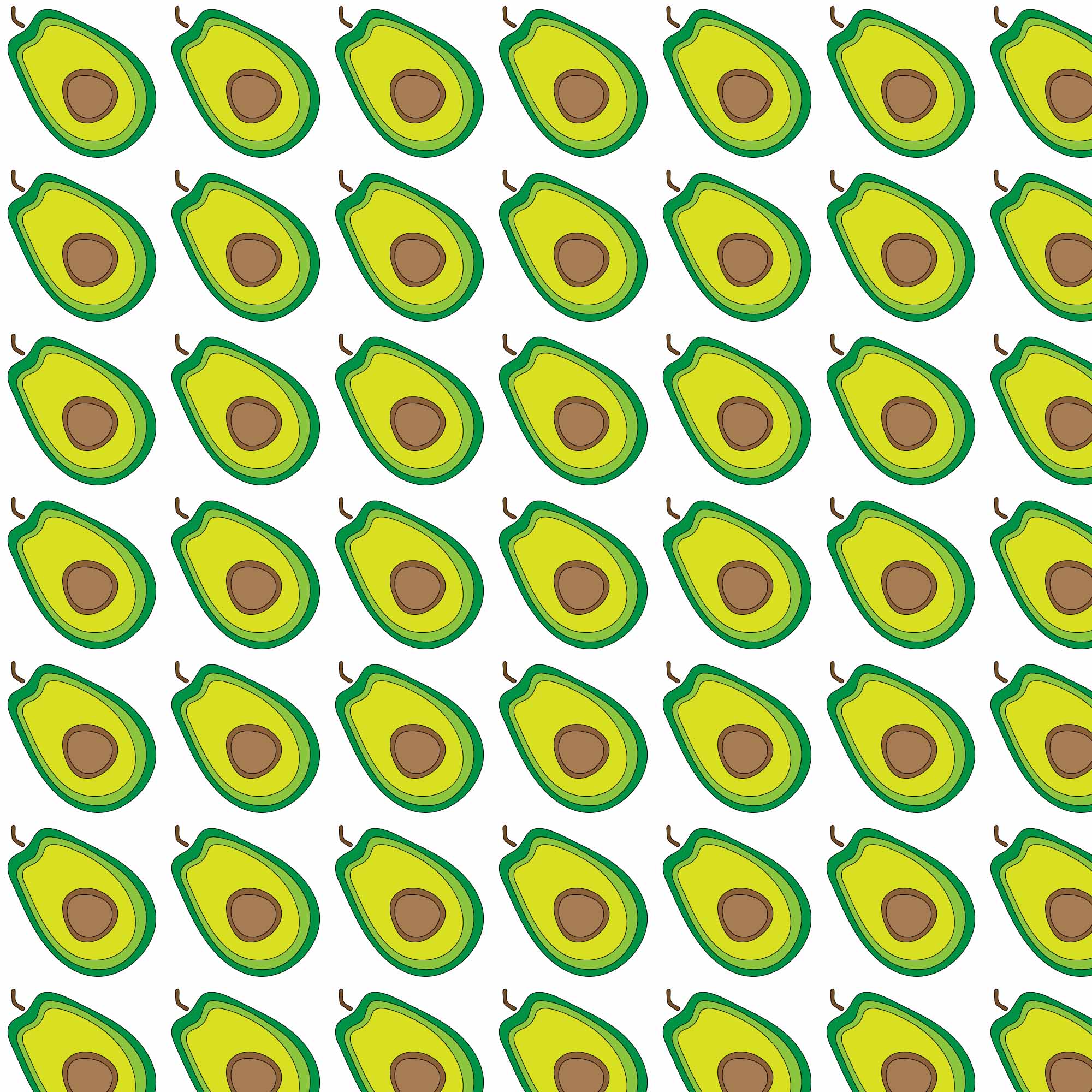 3 seamless fruit vector pattern pineapple strawberry avocado with fully editable ai file for print web and product design purpose preview image.