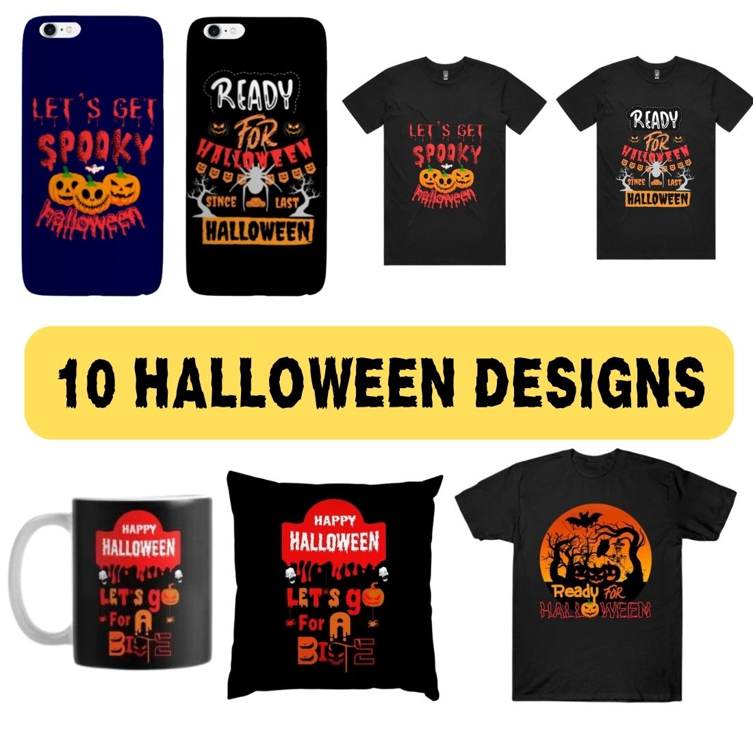 10 Halloween Designs preview image.
