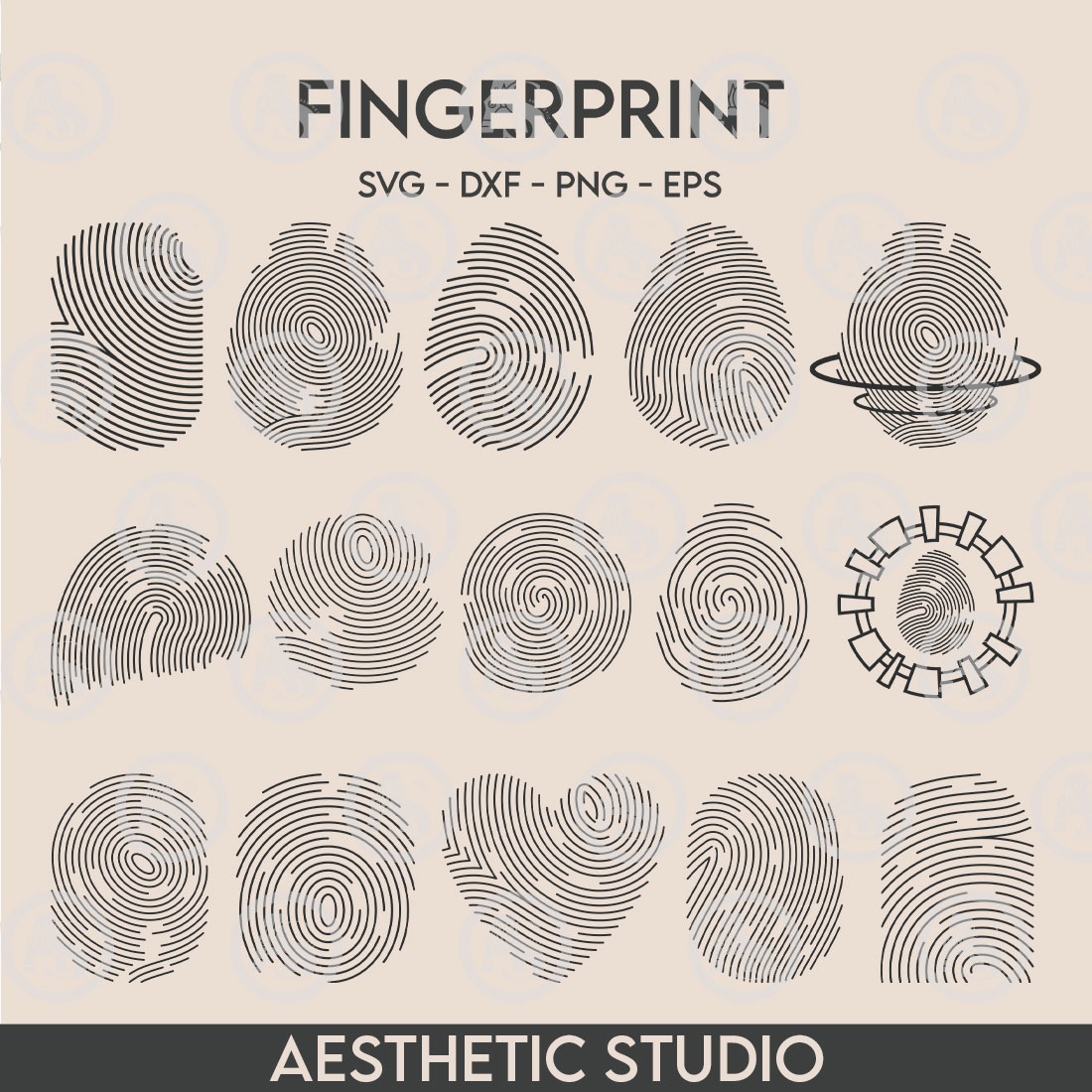 Fingerprint SVG, Finger Print, Thumbprint, Biometric, Heart Fingerprint,  Scanner, Vector, Clipart, Eps, Cut file