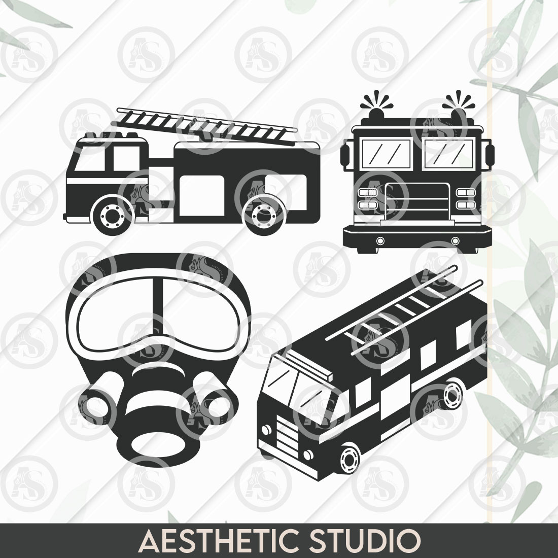fire Truck Svg, Truck, Fire Department Svg, Emergency Vehicle Svg Fire Helmet, Fire Truck Png Cut Files, preview image.