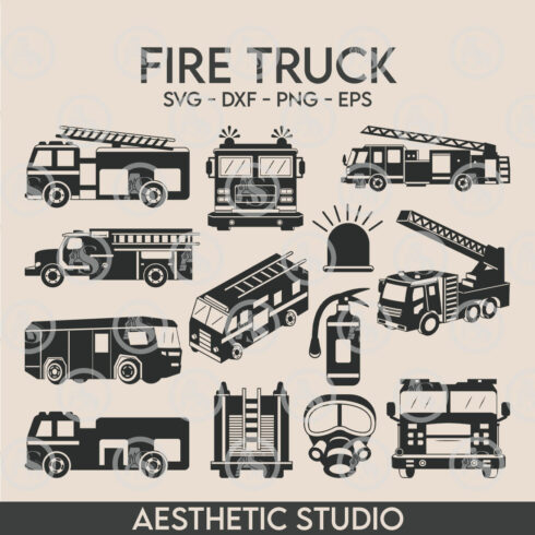 fire Truck Svg, Truck, Fire Department Svg, Emergency Vehicle Svg Fire Helmet, Fire Truck Png Cut Files, cover image.