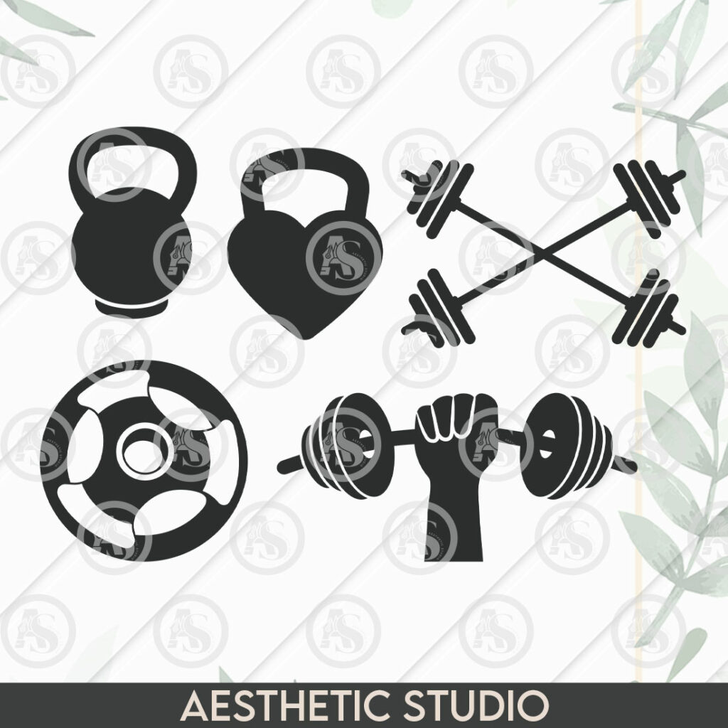 Equitment Svg Color Gym Equipment Svg