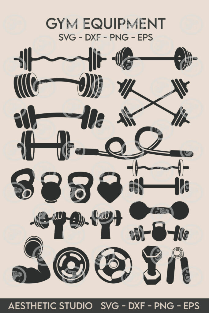 Equitment Svg Color Gym Equipment Svg