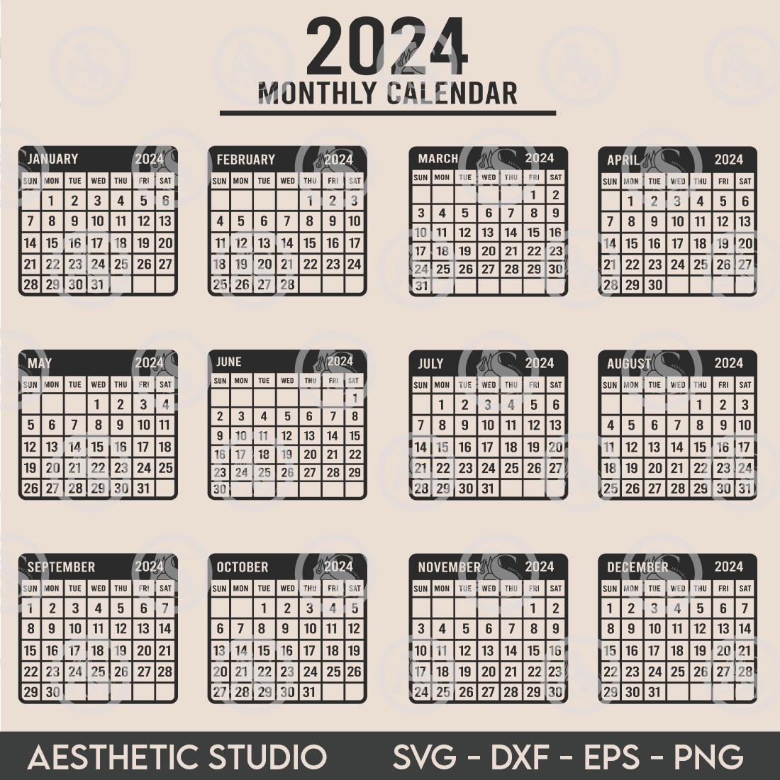 2024 Calendar Cover Clip Art Png Image Bari Mariel