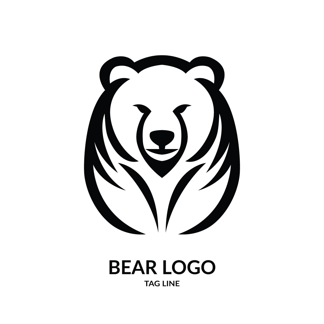 Bear Logo Template preview image.