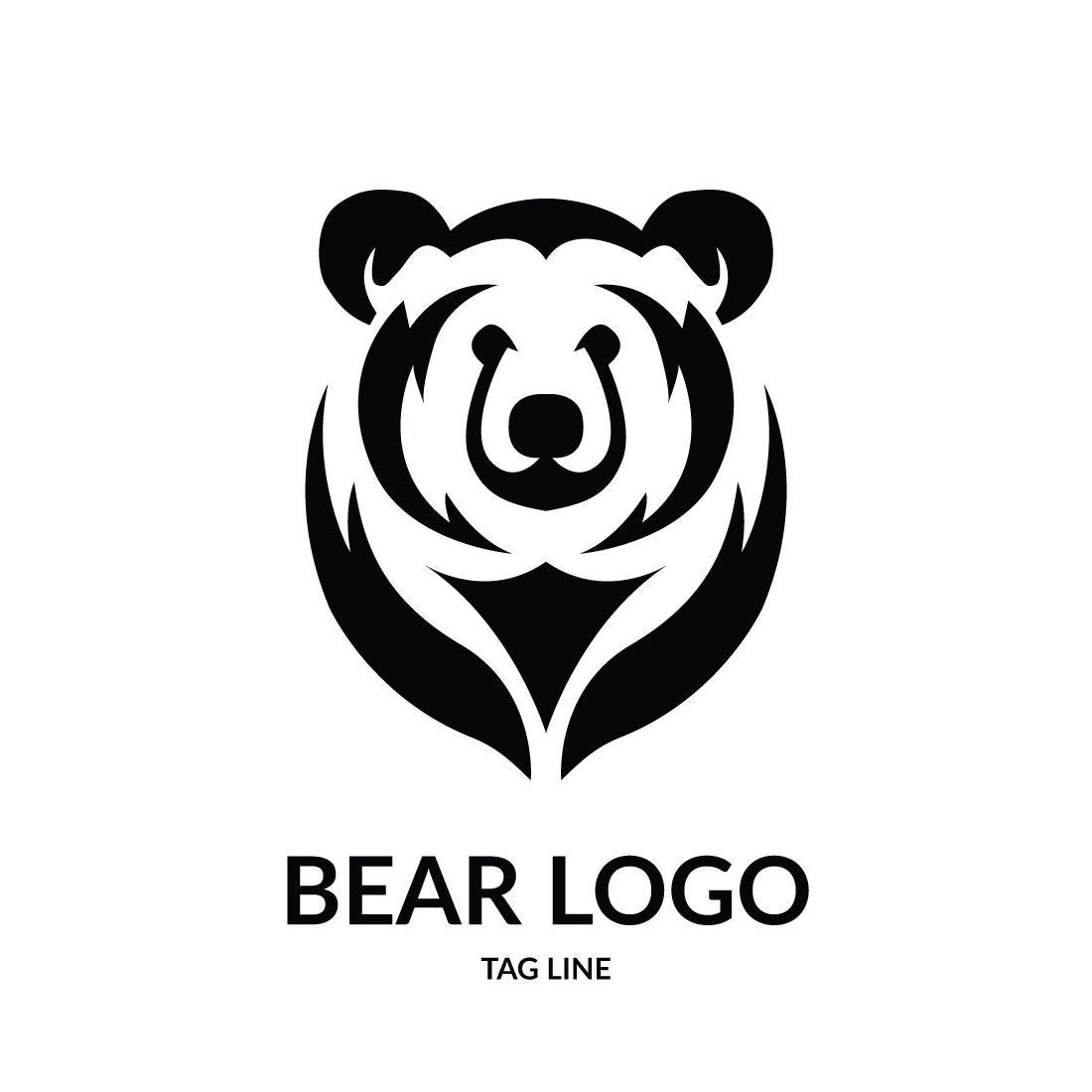 Bear Logo Template preview image.