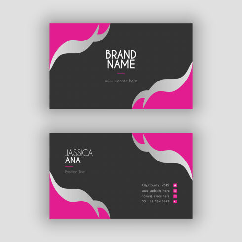 Beauty Minimal Luxury Woman Business Card Design Template For Fashion And Lifestyle cover image.