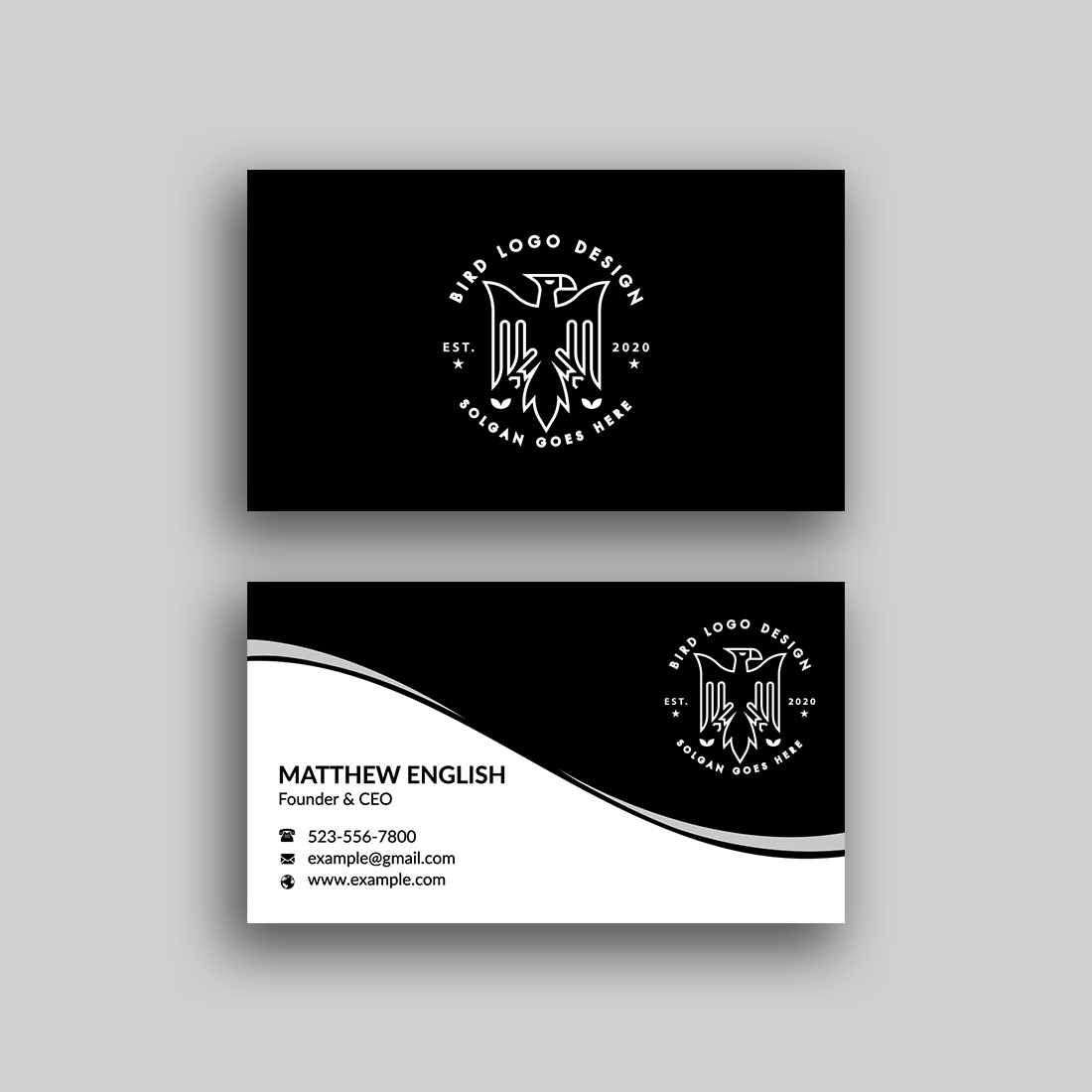 professional business card preview image.