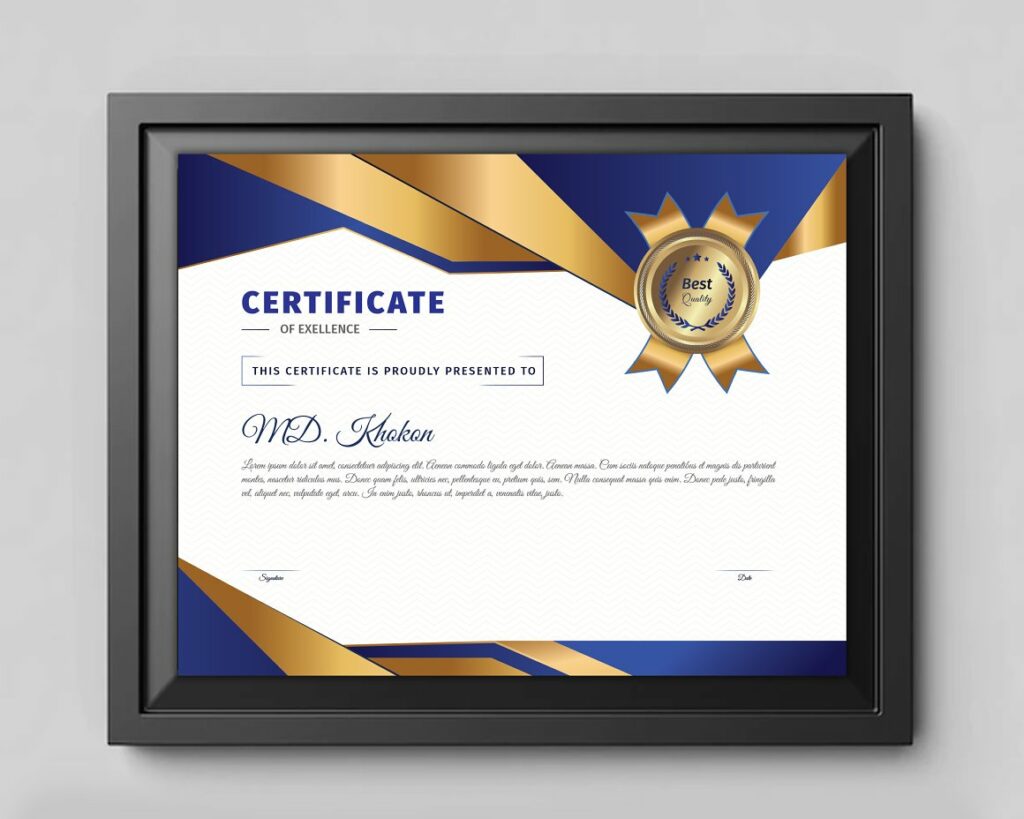 Abstract Certificate Template Design - MasterBundles
