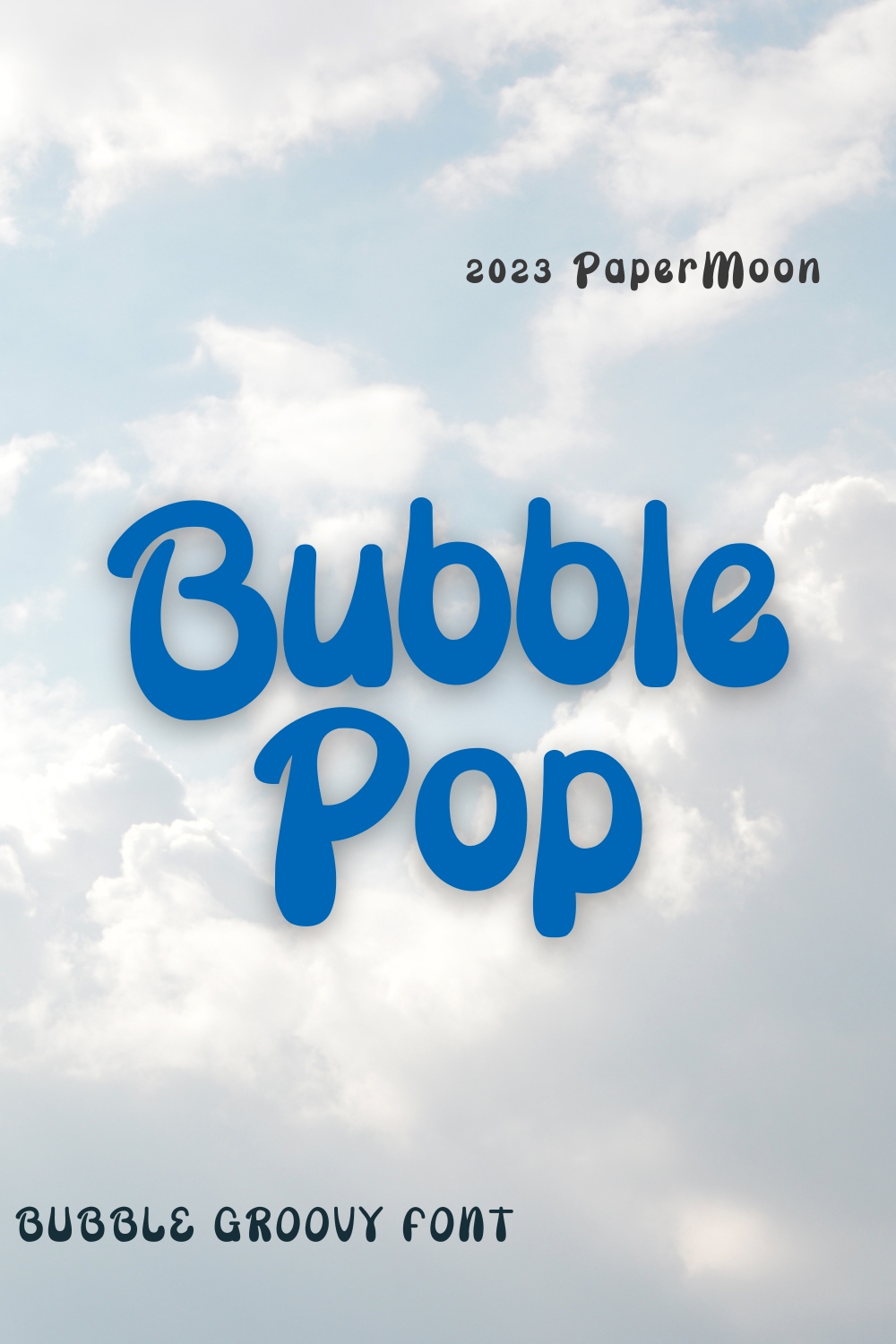 BubblePop Groovy Display Font pinterest preview image.