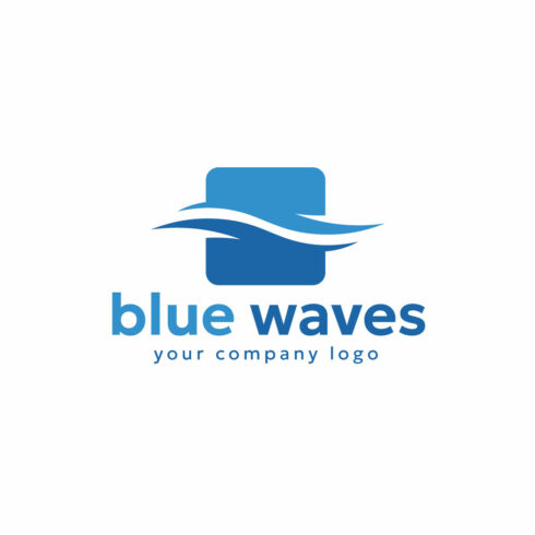 Professional Blue Waves Logo design cover image.