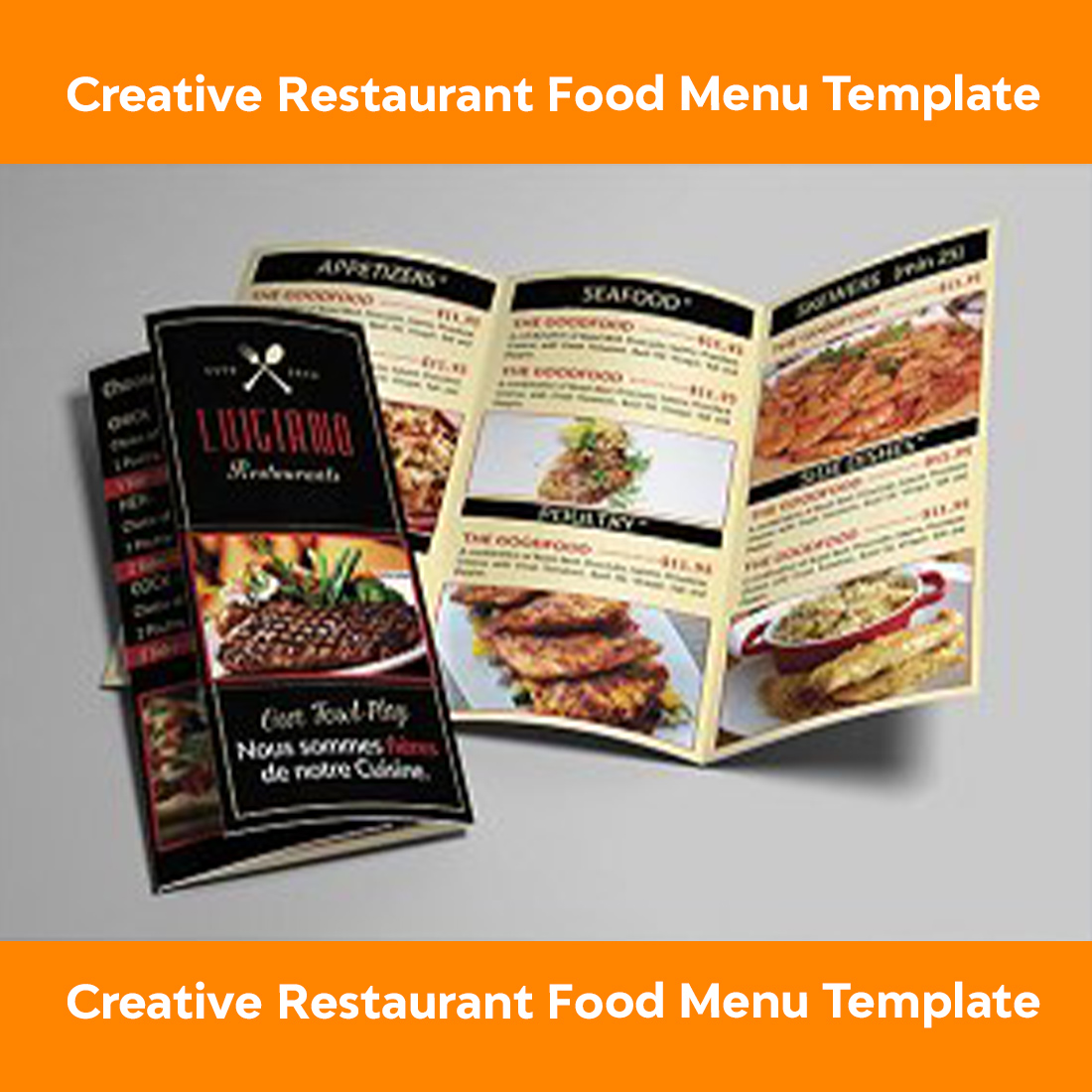 Professional And Creative Restaurant Food Menu Template Design preview image.