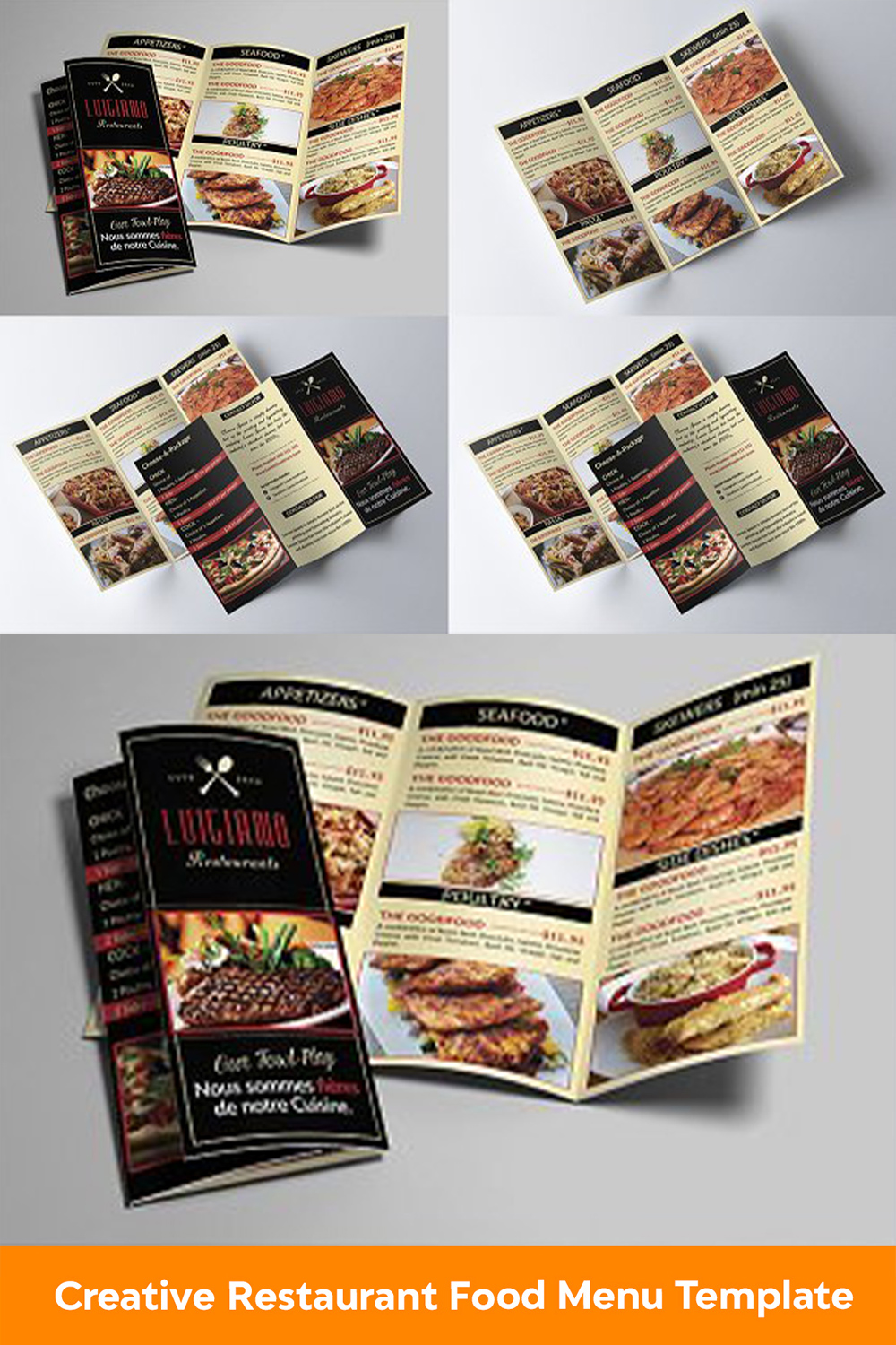 Professional And Creative Restaurant Food Menu Template Design pinterest preview image.