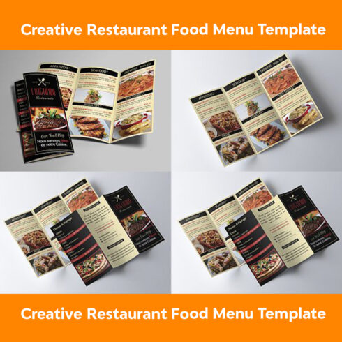 Professional And Creative Restaurant Food Menu Template Design cover image.