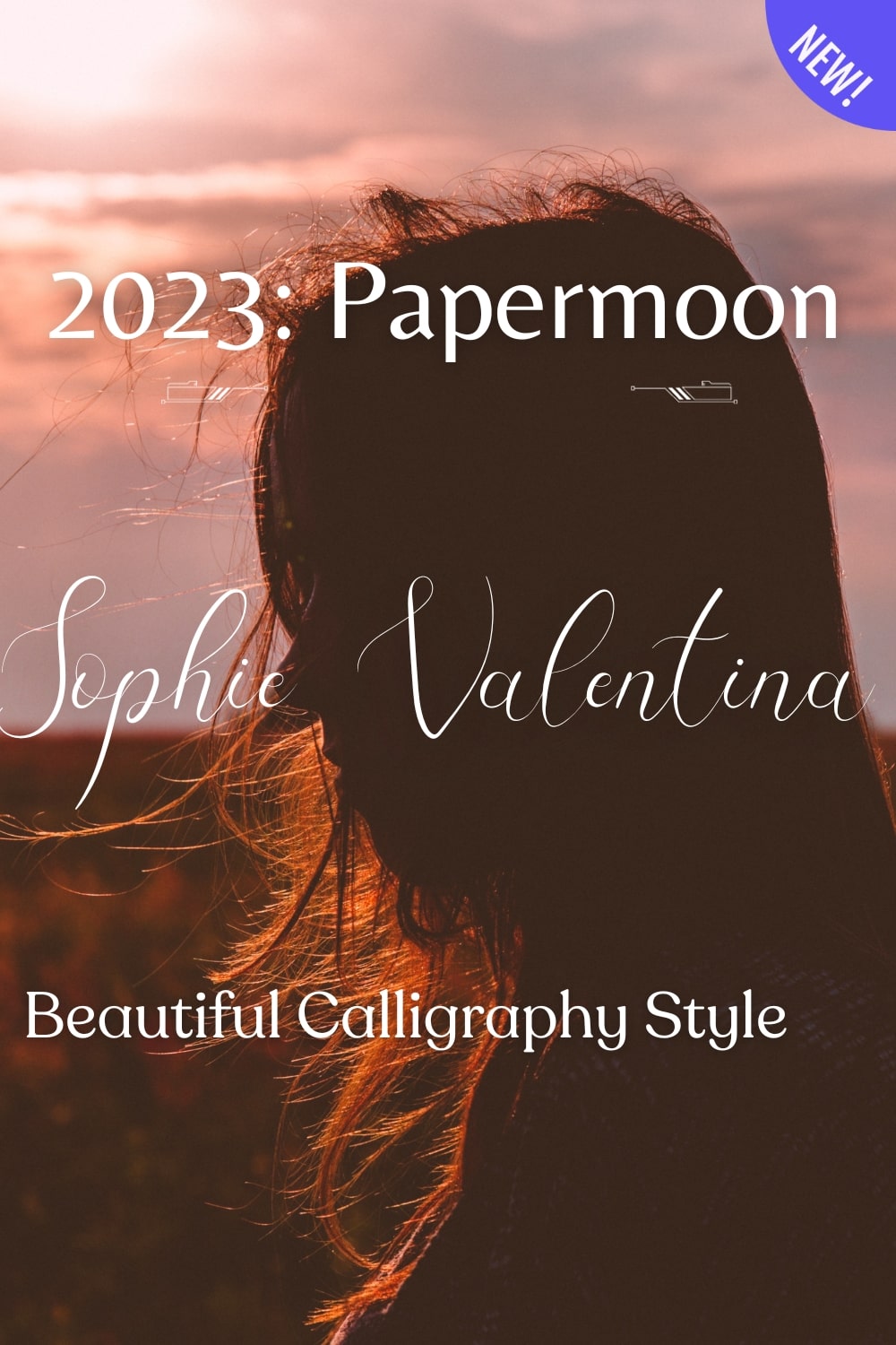 Sophie Valentina: Elegant Handwriting Font pinterest preview image.