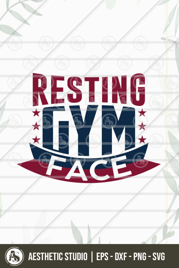 Resting Gym Face Svg